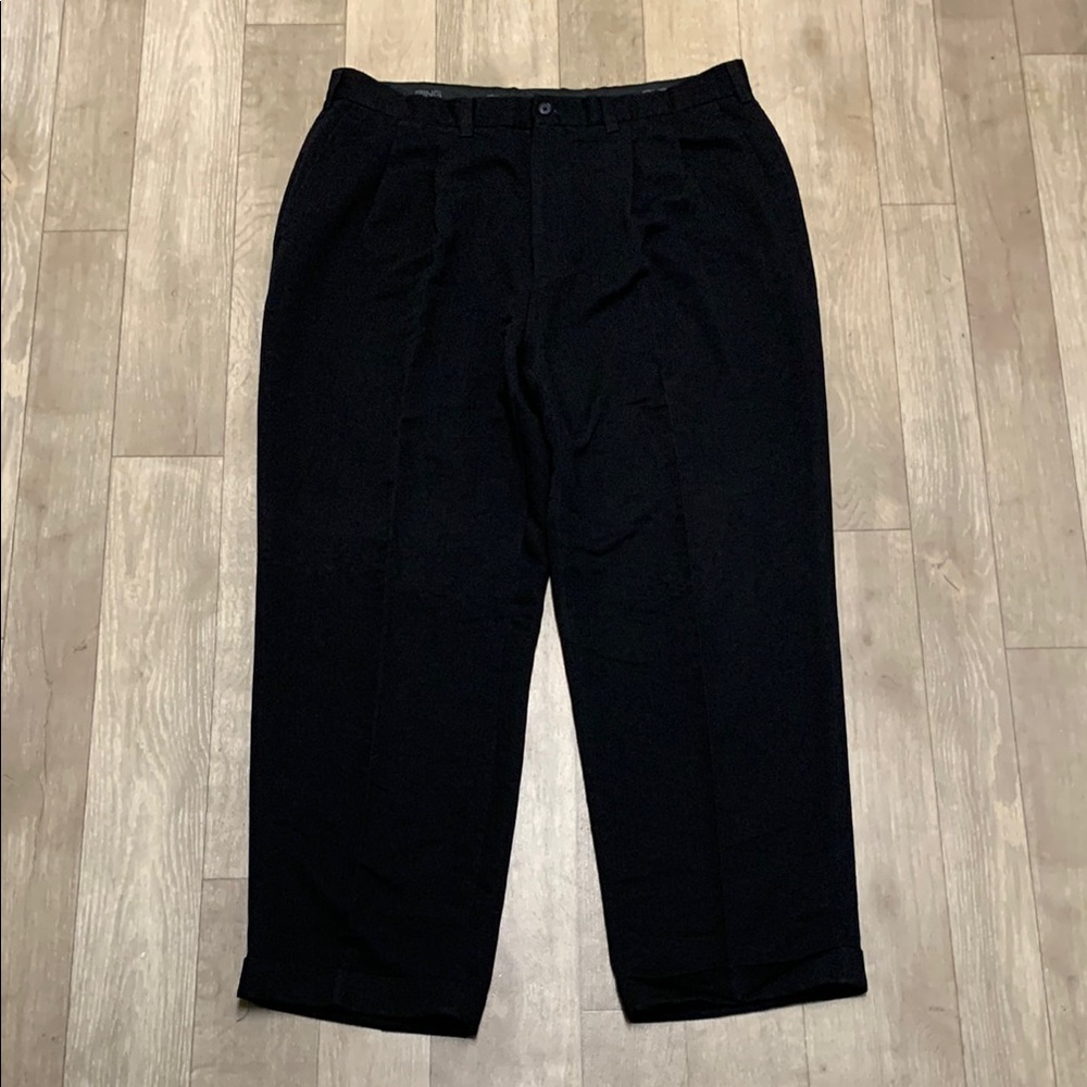 Mens PING‎ Black Business Casual Pleated Dress Chino Pants